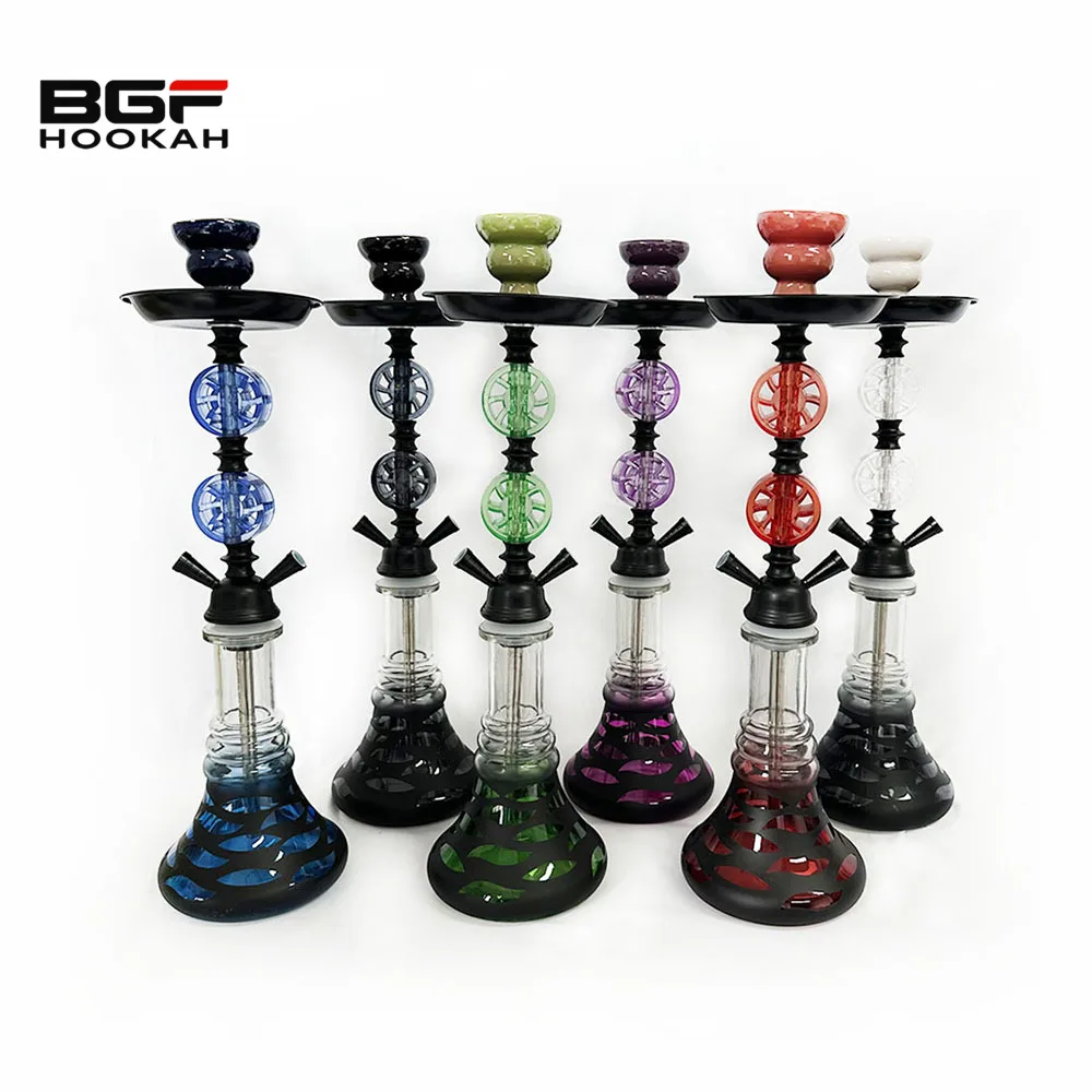 

53CM Two Hose Connector Acrylic Shisha Narguile Smoking Set Hookah Shisha Durable For Bar Party Lounge