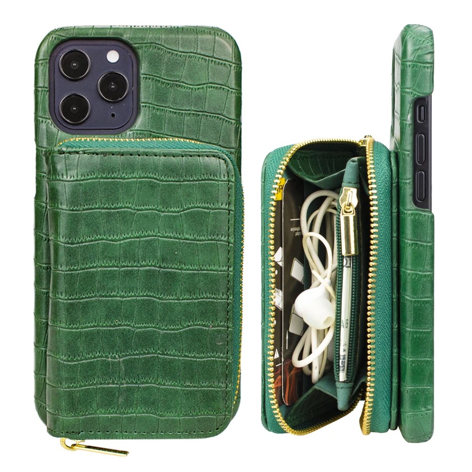 

Crocodile Pattern PU Leather Card Wallet Bag Case for iPhone 12 pro Max 11 Pro XS Max XR X 8 7 Plus Magnetic Split Cover Coque