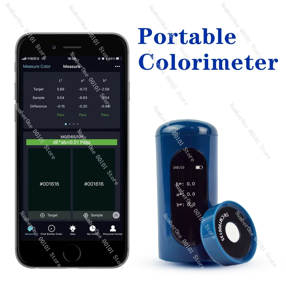 Портативный колориметр 45/0 измерение разницы в цвете краски пластиковой