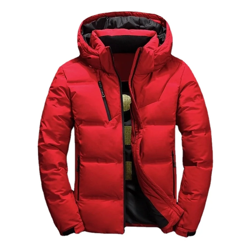 2022 Men Down Jacket Coat Casual Autumn Stand Collar Puffer Thick Hat White Duck Parka Male Men's Winter Down Jacket with Hood