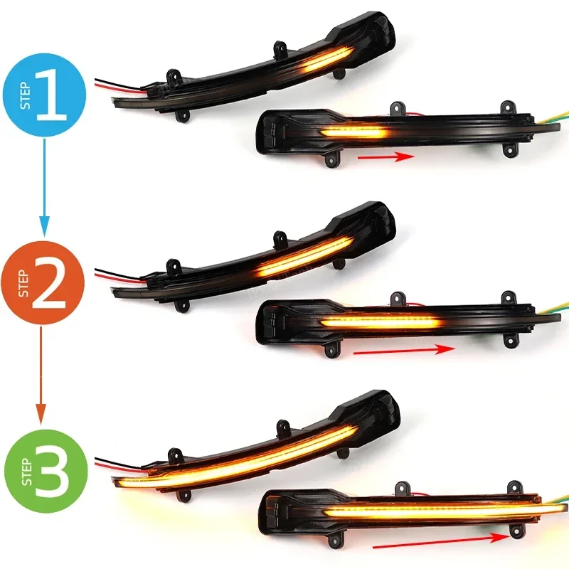 Динамический поворотник индикатор бокового зеркала светодиодный мигающий свет