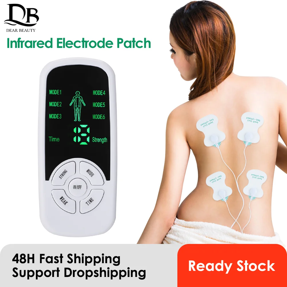 

Electric Muscle Stimulator 6 Modes Mini Cervical Spine Massager Meridian Body Massage Device for Pain Relief Electroestimulador
