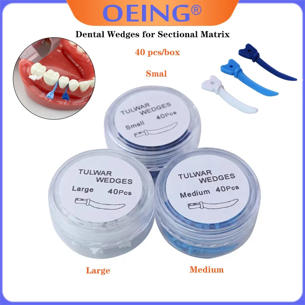 40 шт./кор. стоматологические клинья Tulwar одноразовые пластиковые с отверстиями