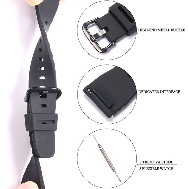 Watch Accessories For Pro Trek PRG-650Y Suitable For Casio prg650 PRG-600 PRW6600 Men's Silicone wristband 24mm Strap