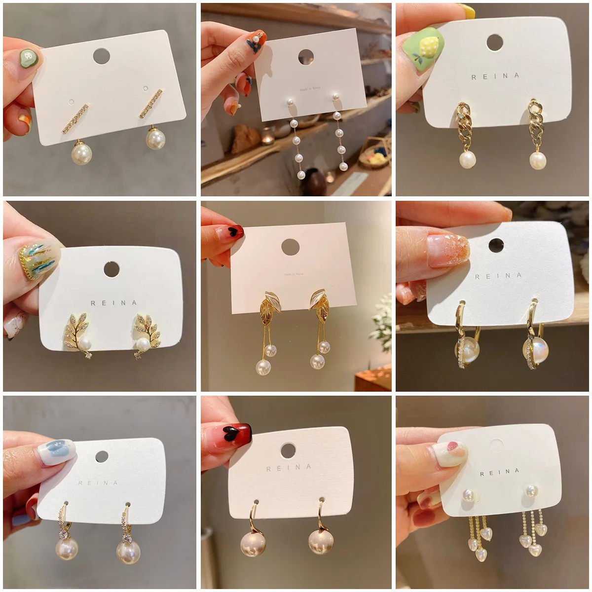 

South Korea's Dongdaemun S925 Silver Needle Niche Design Pearl Earrings Fashion Simple Retro Wild Light Luxury Earrings