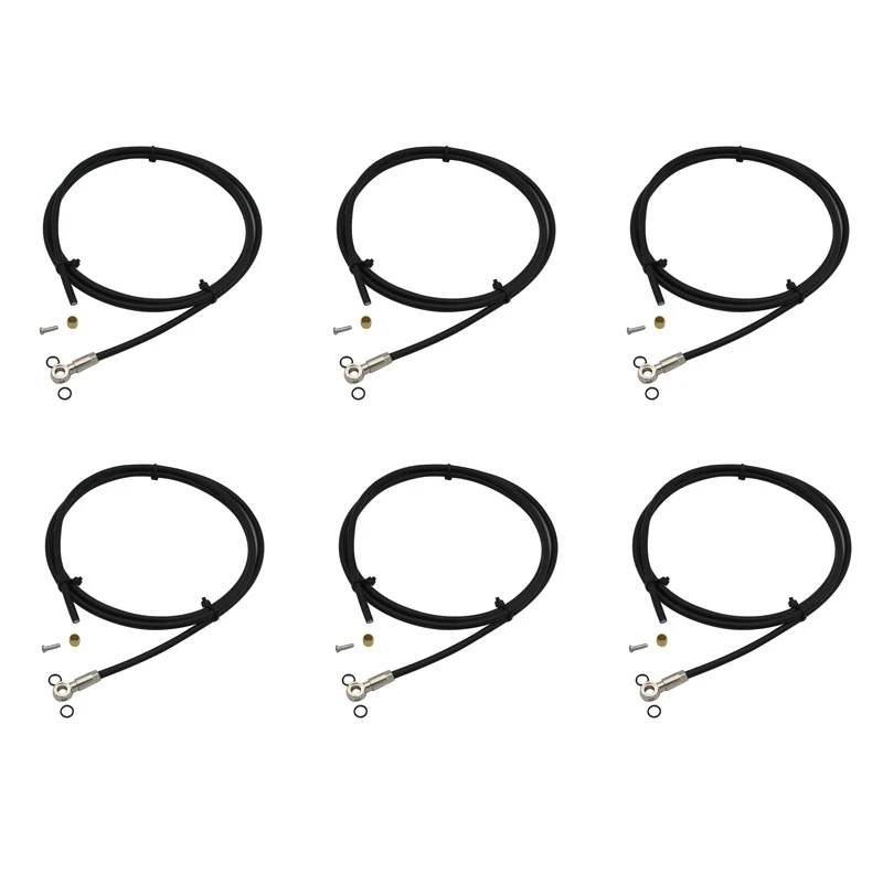 

6Pcs 2M Mtb Bicycle Cuttable Hydraulic Disc Brake Tube Hose Line Cable Wire For Shimano Slx Xt Xtr Bh90 / Bh59