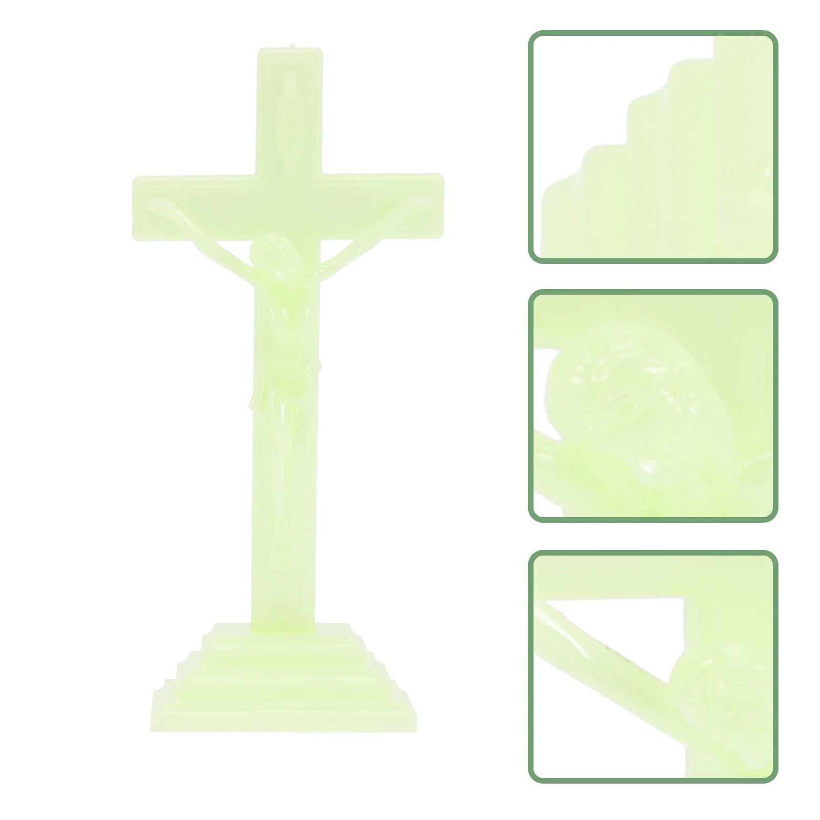 

Cross Crucifix Statue Prop Photo Figurine Ornament Jesusdesktop Decoration Craft Religious Church Decorative Tabletop Adornment