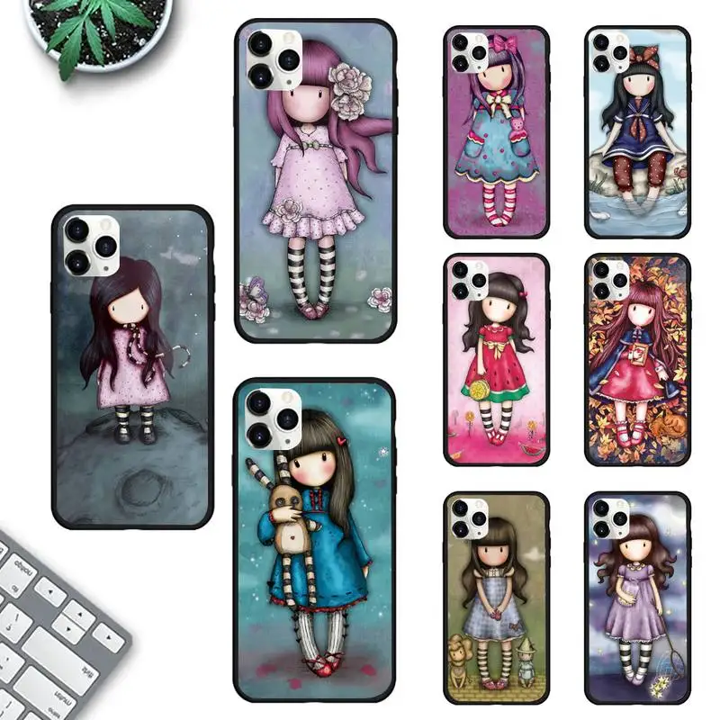 

Santoro Gorjuss cartoon girl Phone Case for iPhone 11 12 13 Mini Pro Max 8 7 6 6S Plus X 5 SE 2020 XR XS Funda Case