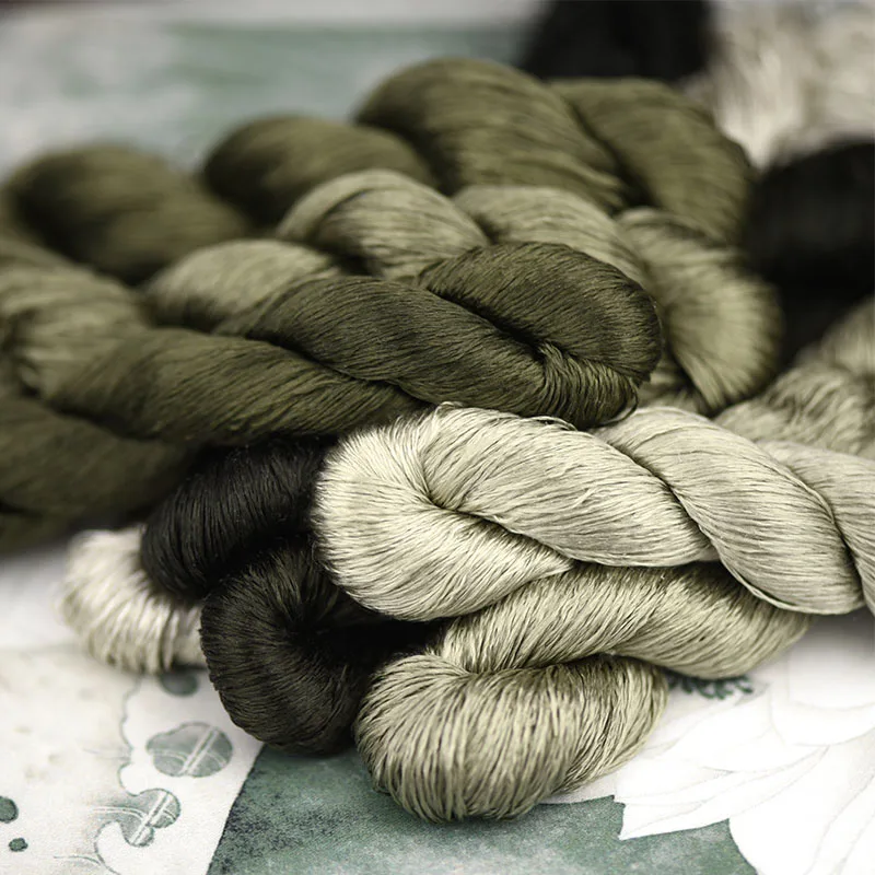 Шелковая нить для вышивки/100% нить/ручная вышивка крестиком/темно-зеленая/8 чистых