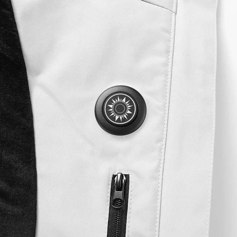 5-зонная куртка с подогревом мужская водонепроницаемая белая мужские теплые