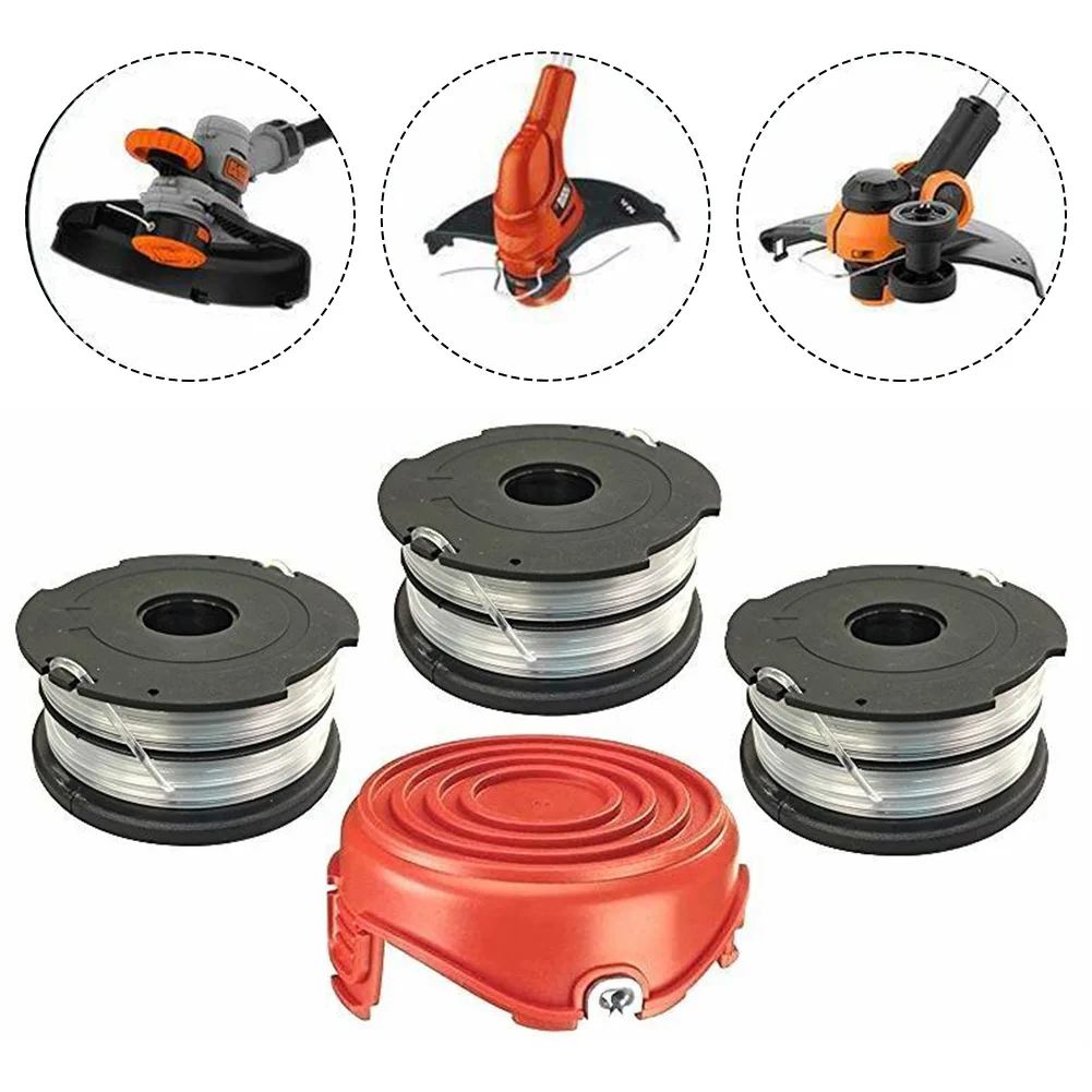 

3pcs Spool With 1 Pcs Cover Line Spool For GH700, GH710, GH750 Brush Cutter Cordless Grass Trimmer Lawn Mower Replacement