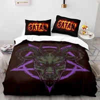 satan bedding set single twin full queen king size demon bed set aldult kid bedroom duvetcover sets 3d print 015