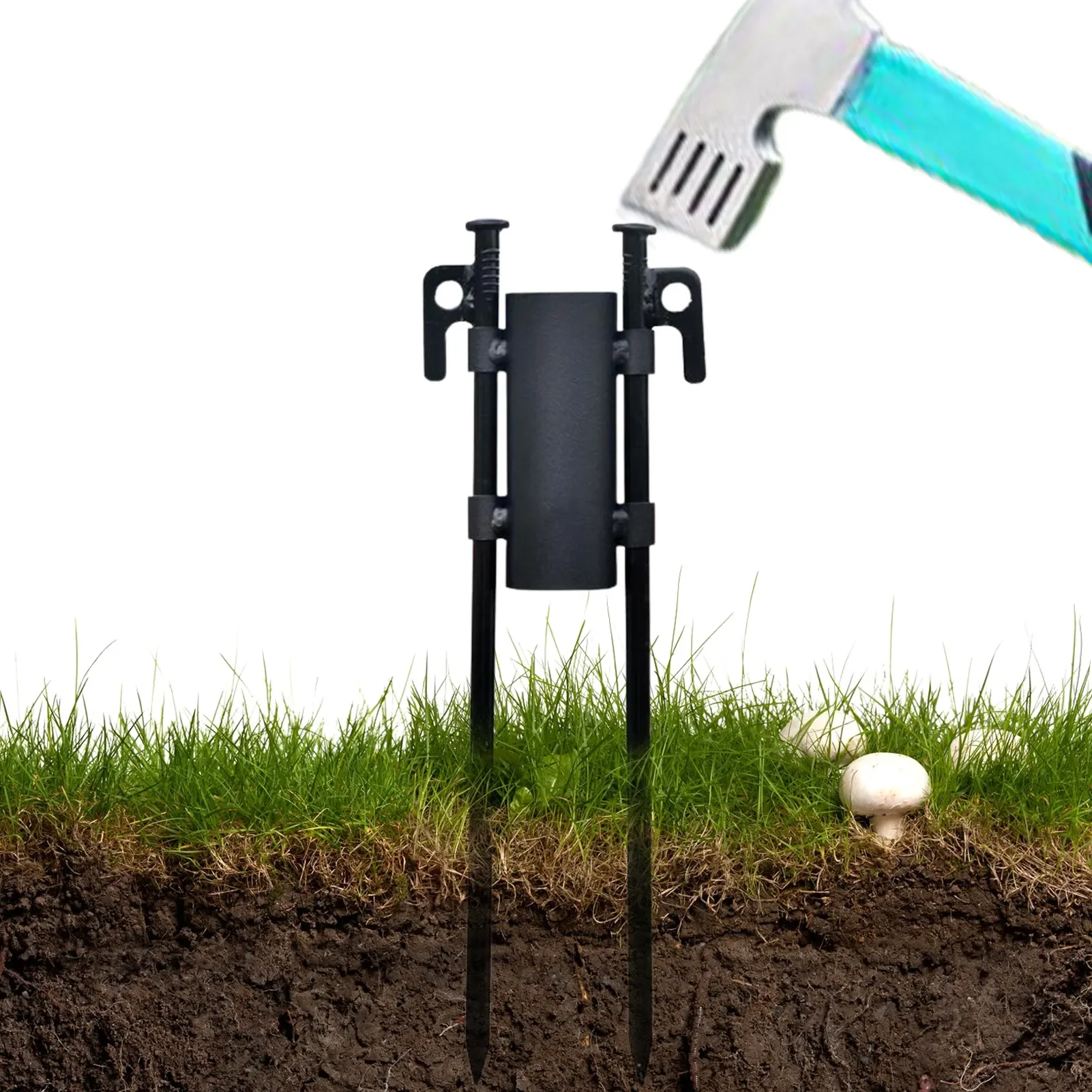 

Umbrella Stand Iron Camping Tent Rod Holder Adjustable Outdoor Camping Canopy Rod Iron Pole Fixed Tube Fixator For