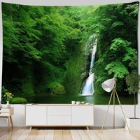 natural waterfall big tapestry green jungle landscape wall hanging mandala home art decor hippie boho wall decor hanging cloth