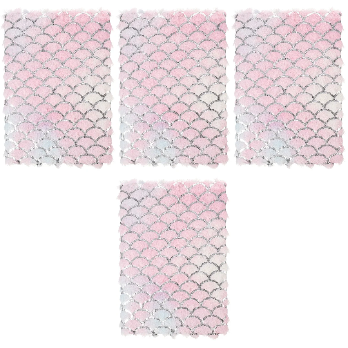

4pcs Household Note Book Cartoon Student Notebook Plush Cover Note Book Diary Supply