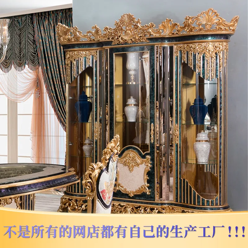 

Мебель для ресторана в европейском стиле, индивидуальный Французский дворец, винный шкаф из массива дерева, роскошный шкаф для украшения виллы