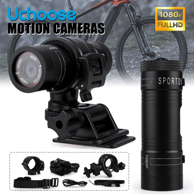 

F9 1080p HD Автомобильный видеорегистратор велосипедная Спортивная камера для горного велосипеда мотоциклетный шлем экшн мини-камера DV видеокамера Full