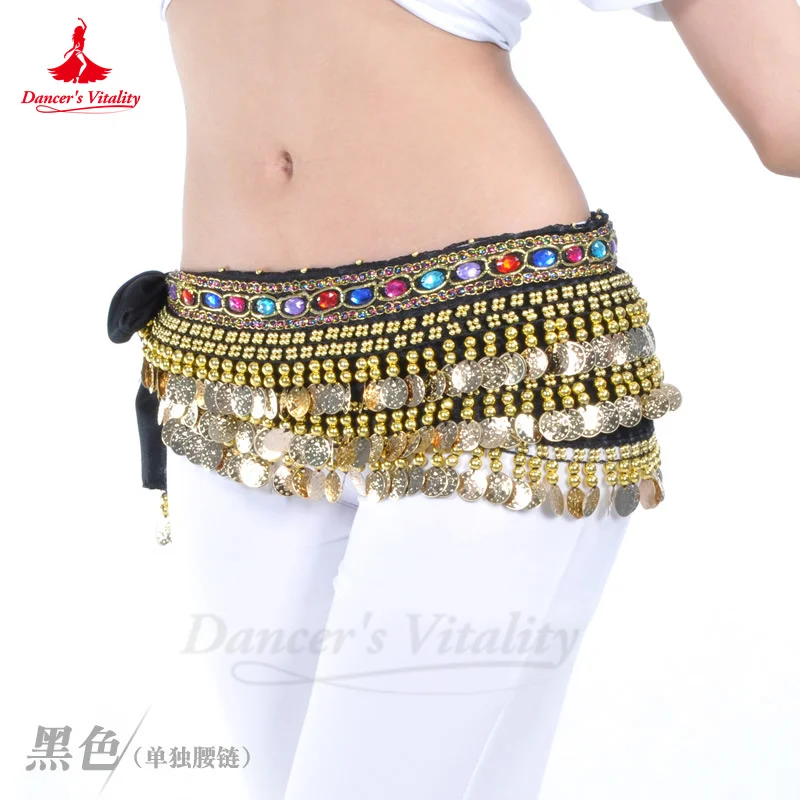 

Belly Dance Hip Scarf Senior Velvet 228 Coins Belly Dancing Belt for Women Gold Coins Oriental Bellydance Practice Clothes