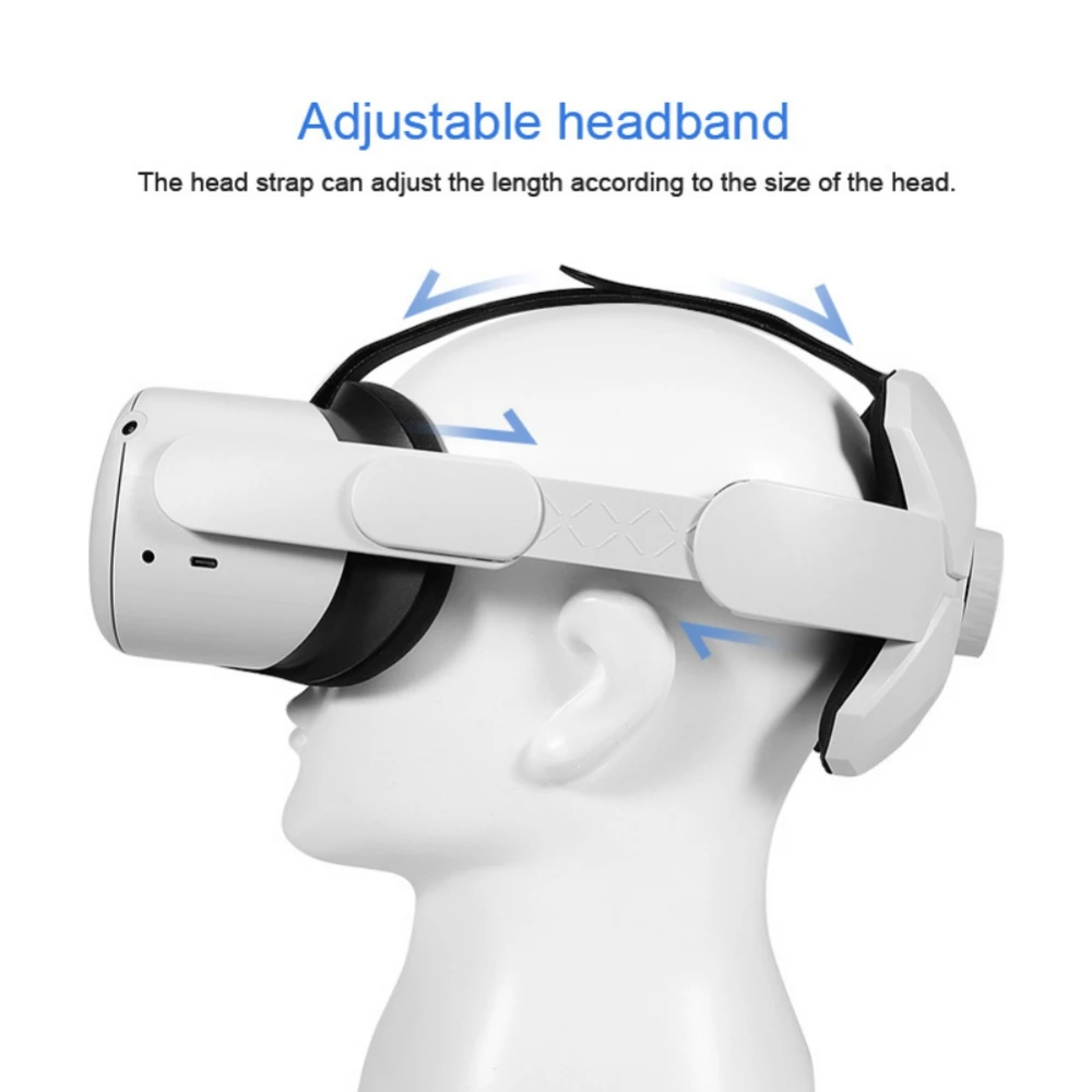

Adjustable Headband Upgrade Large Cushions Comfortable Face Adjustable Force Uniform Ergonomics For Oculus Quest 2 Accessories