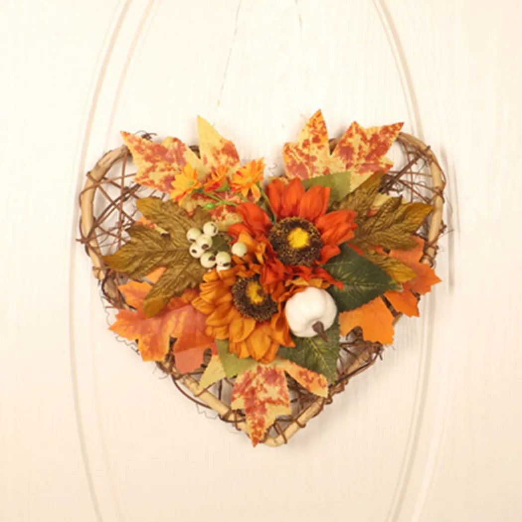 

1pc Garland Fruit Branch Autumn Maple Leaf Artificial Halloween Door Decor Garland Wreath Christmas Decoration 2023 New