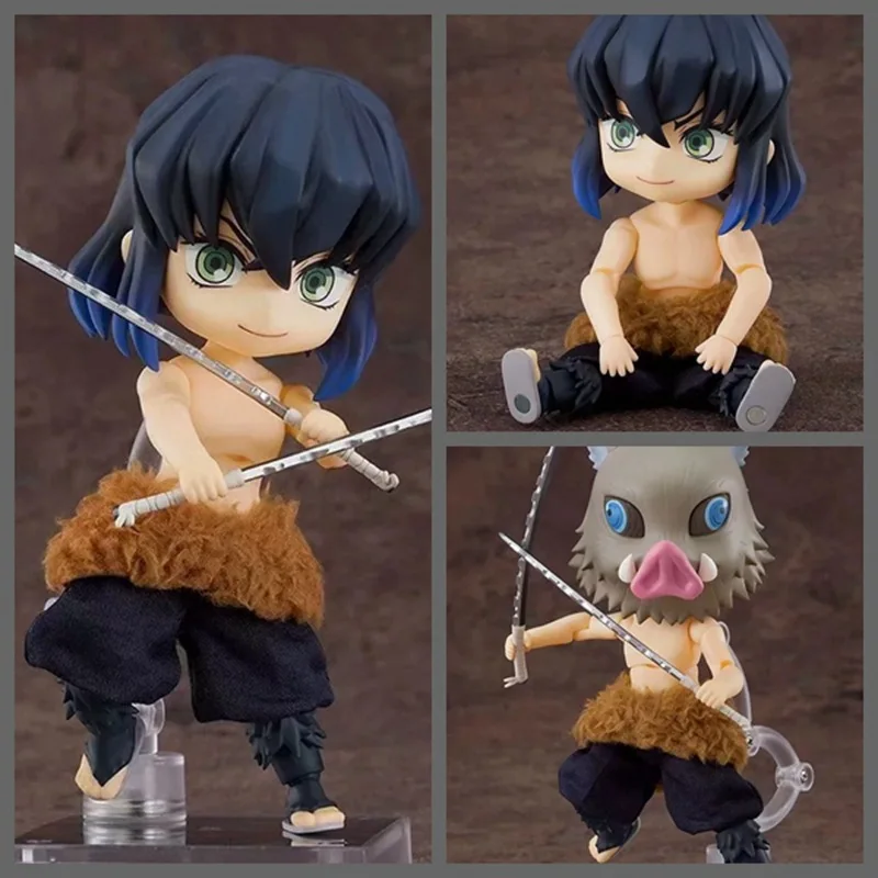 

10cm Anime Demon Slayer Action Figure Hashibira Inosuke Figurine PVC Model Toys Kimetsu No Yaiba Tanjirou Nezuko Figure Gifts