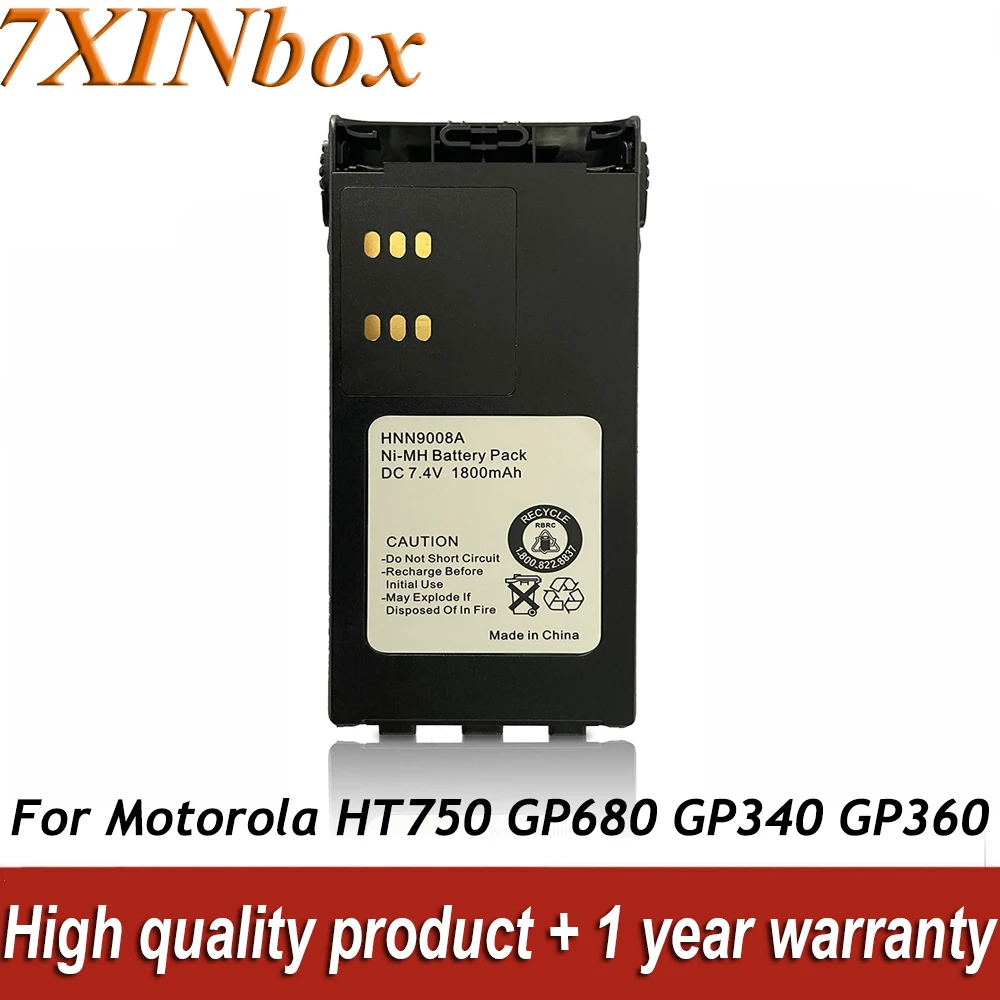 Новый радиоаккумулятор HNN9008A 7,4 В 1800 мАч, совместим с Motorola HT750 GP680 GP340 GP360 GP380 GP338 GP328 GP140 PRO5150 MTX950 Новый радиоаккумулятор HNN9008A 7,4 В 1800 мАч, совместим с Motorola HT750 GP680 GP340 GP360 GP380 GP338 GP328 GP140 PRO5150 MTX950