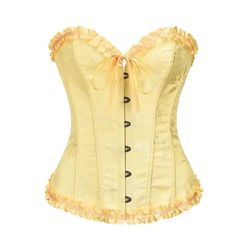 Фото Корсетный топ, бюстье, нижнее белье для женщин, корсет на шнуровке, топ, формирователь тела, корсеты-бюстье №3