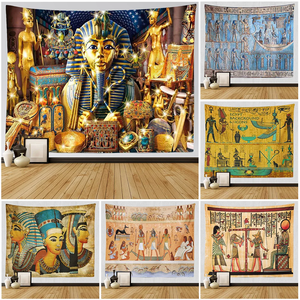 

Tapestry Wall Hanging Tapestry Hippie Ancient Egypt Mural Bohemian Art Room Decoration Bedroom Cloth Blanket Psychedelic