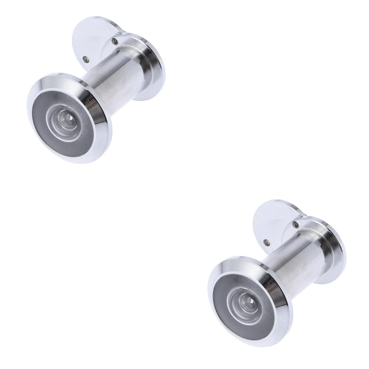 

2 шт., дверной глазок, деревянная дверь, дверной глазок с отверстиями для домашнего офиса, отеля (серебристый)