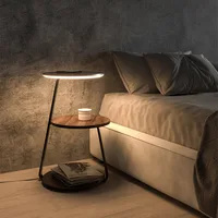 Modern Nordic Bedroom Floor Lamp Wireless Charging Living Room Bookshelf Tea Table Design Sense Bedside Light LED Floor Lamps