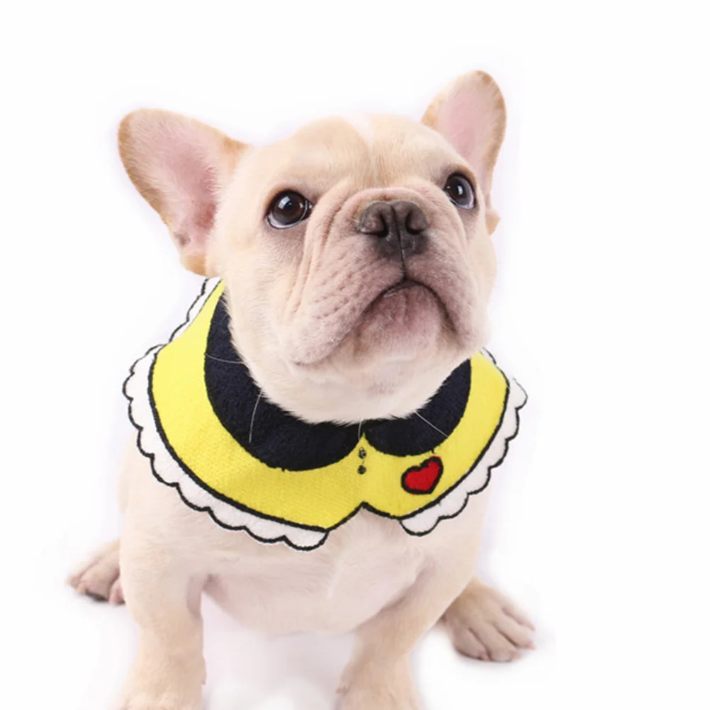 

Saliva Towel Dog Bib Scarf Adjustable Square Washable Dogs Set Kerchief Printing Reversible Pets Puppies Cats Medium Large