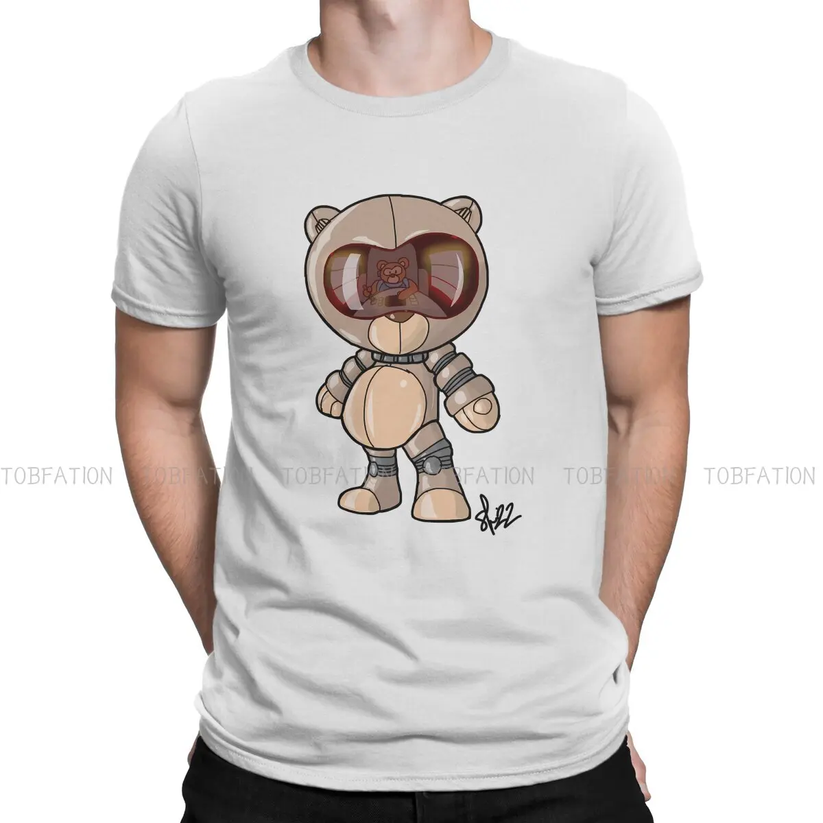 

Модная Повседневная футболка, топы в стиле роботов Тедди, футболка для отдыха, Мужская футболка, идея для подарка из 100% хлопка