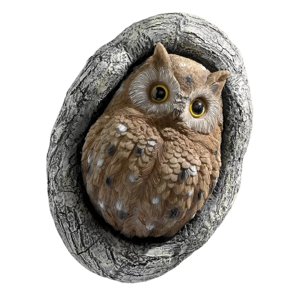 

Садовая статуя совы, яркие самодельные скульптуры деревьев, водонепроницаемый подвесной орнамент, ремесла, товары для вечеринки, фигурка д...