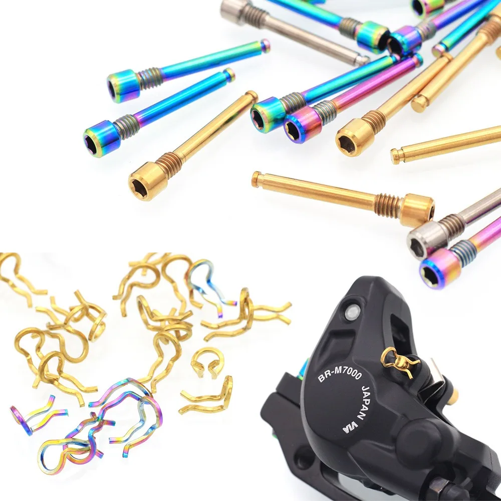 

Велосипедные гидравлические болты тормозной колодки M4 из титанового сплава, фиксирующие штифты, суппорты, винты, фиксаторы, штифты, велосип...