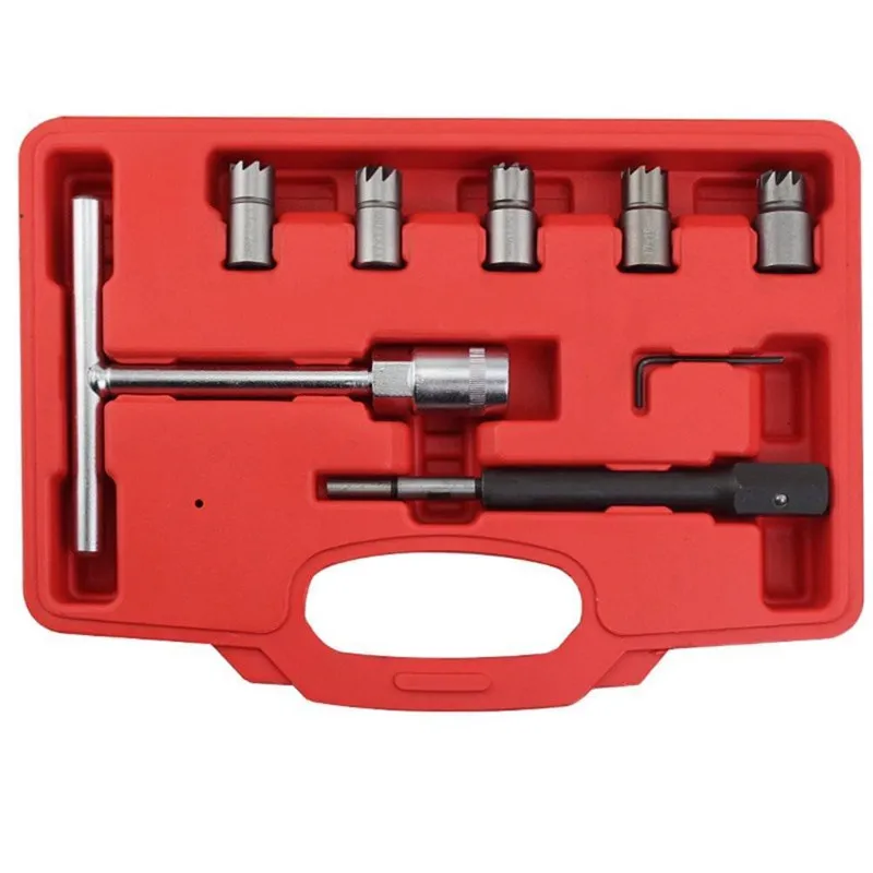 Набор инструментов для очистки сиденья с 7 насадками дизельного инжектора