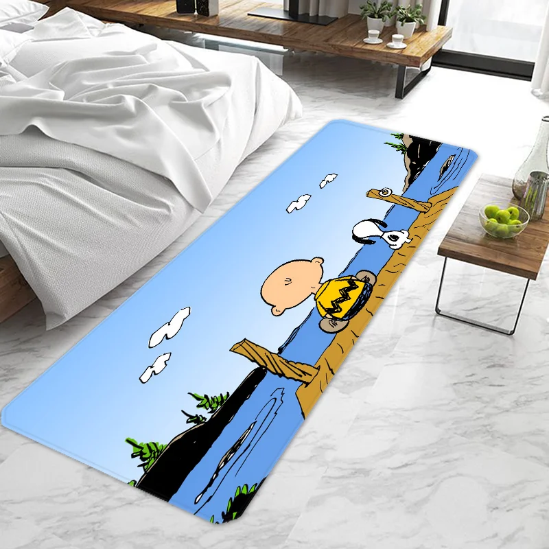 Забавный мультяшный S-Snoopys входной дверной коврик нескользящий моющийся кухонный