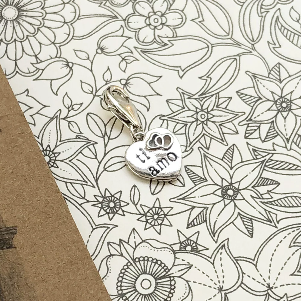 Ti Amo сердце висячие подвески для женщин романтический подарок стерлингового