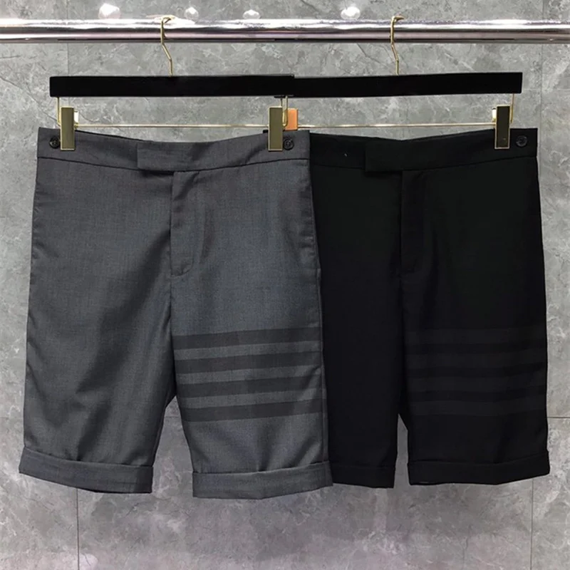 Spring and Summer Short British Style Gentleman Casual Knee Length Small Trousers Shorts Fashion Wool Pants