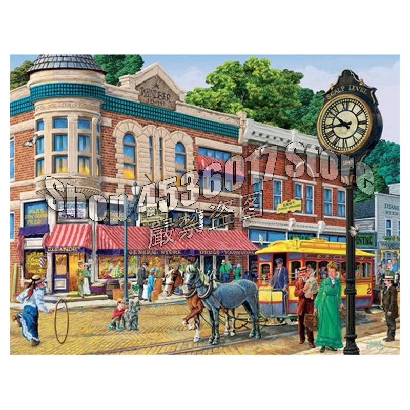 

City Place Horses Full 5d Diy Diamond Painting Jewelry Cross Stitch Complete Kits Mosaic Embroidery Anime Home Decoration Art