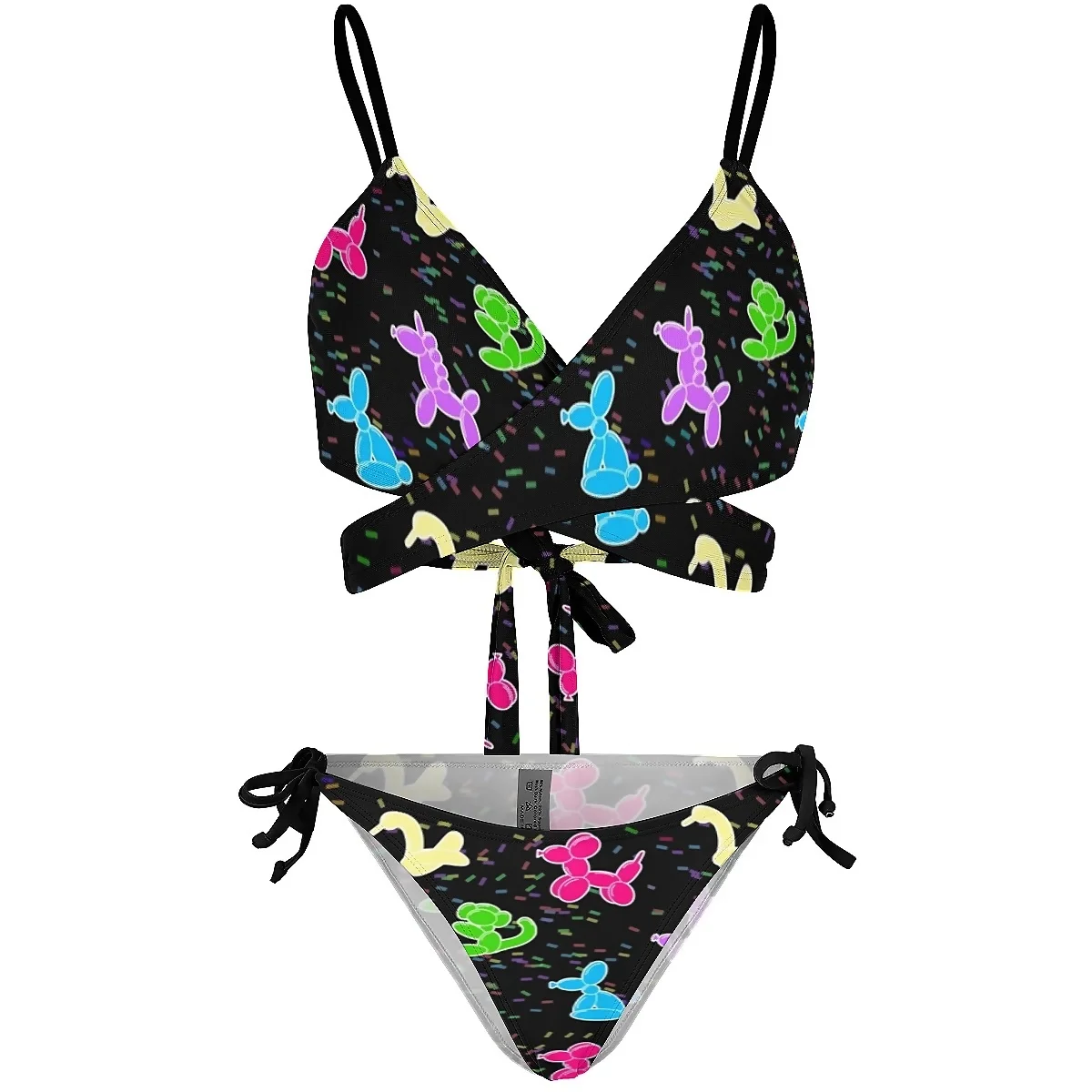 Купальник-бикини с эффектом пуш-ап и забавными собаками