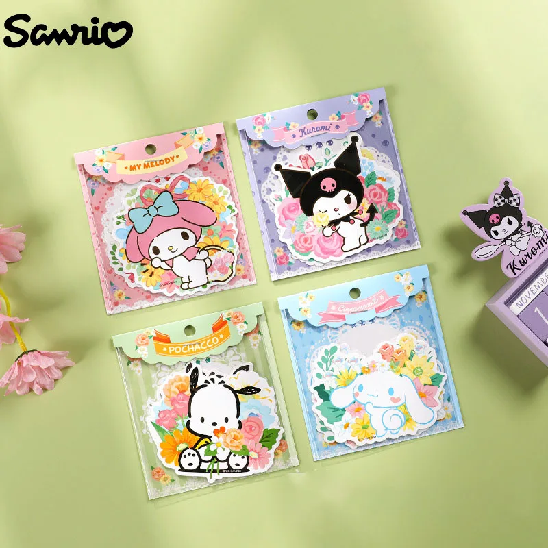 

Sanrio Kuromi Sticker Kawaii Pachacco Cinnamoroll Scrapbooking Decorative Cartoon Stick Label Journal Stationery Album Stickers