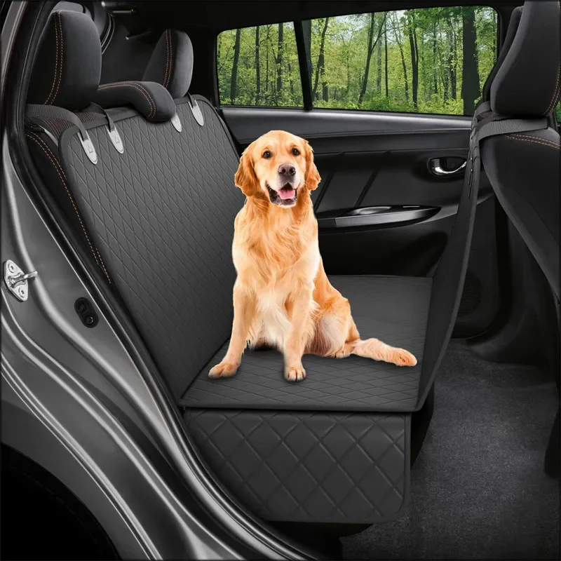 

Dog Car Seat Cover Back Seat Mat Cushion Waterproof Carrier Hammock Protector With Nonslip Backing Zipper Pocket