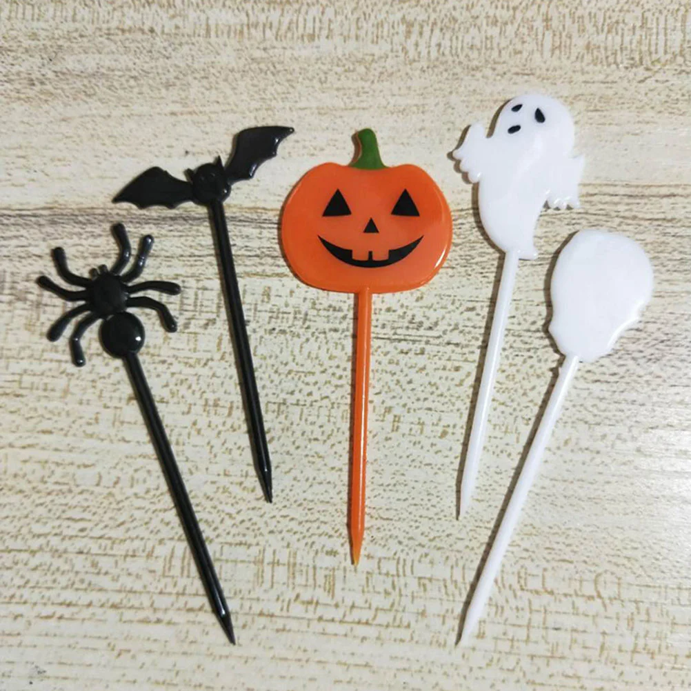 20шт летучая мышь, паук, тыква, капкейк, Топпер, фрукты, десерты, медиаторы для торта, аксессуары