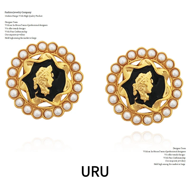 

Trendy Jewelry 925 Silver Needle Vintage Elegant Temperament Simulated Pearl Earring For Women Accessories Gifts Simply Design