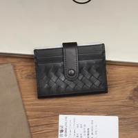 Luxury Card Holder Top Leather Men's Wallet Fashion Woven Women's Buckles Packe Coin Purse Multi-Functional Mini Wallet Card Cas