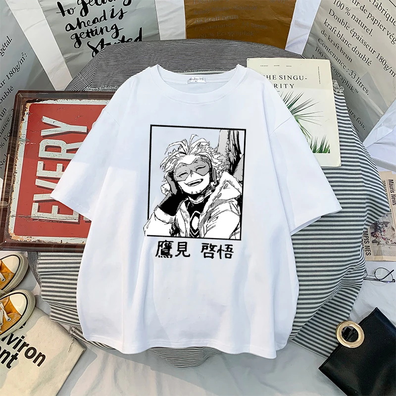 Топы унисекс в стиле аниме женская футболка оверсайз Моя геройская Академия