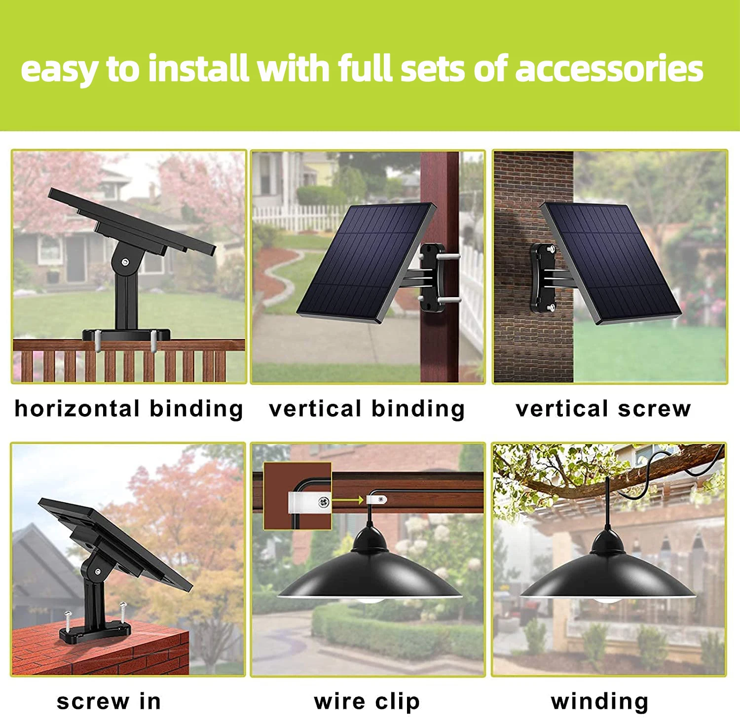 Подвесной светильник на солнечной батарее IP65 водонепроницаемые уличные и