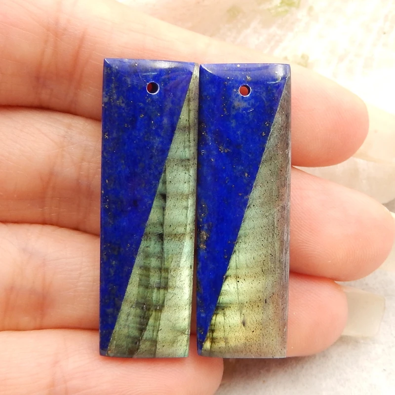 

Серьги и серьги из лазурита, 36x11x5 мм г