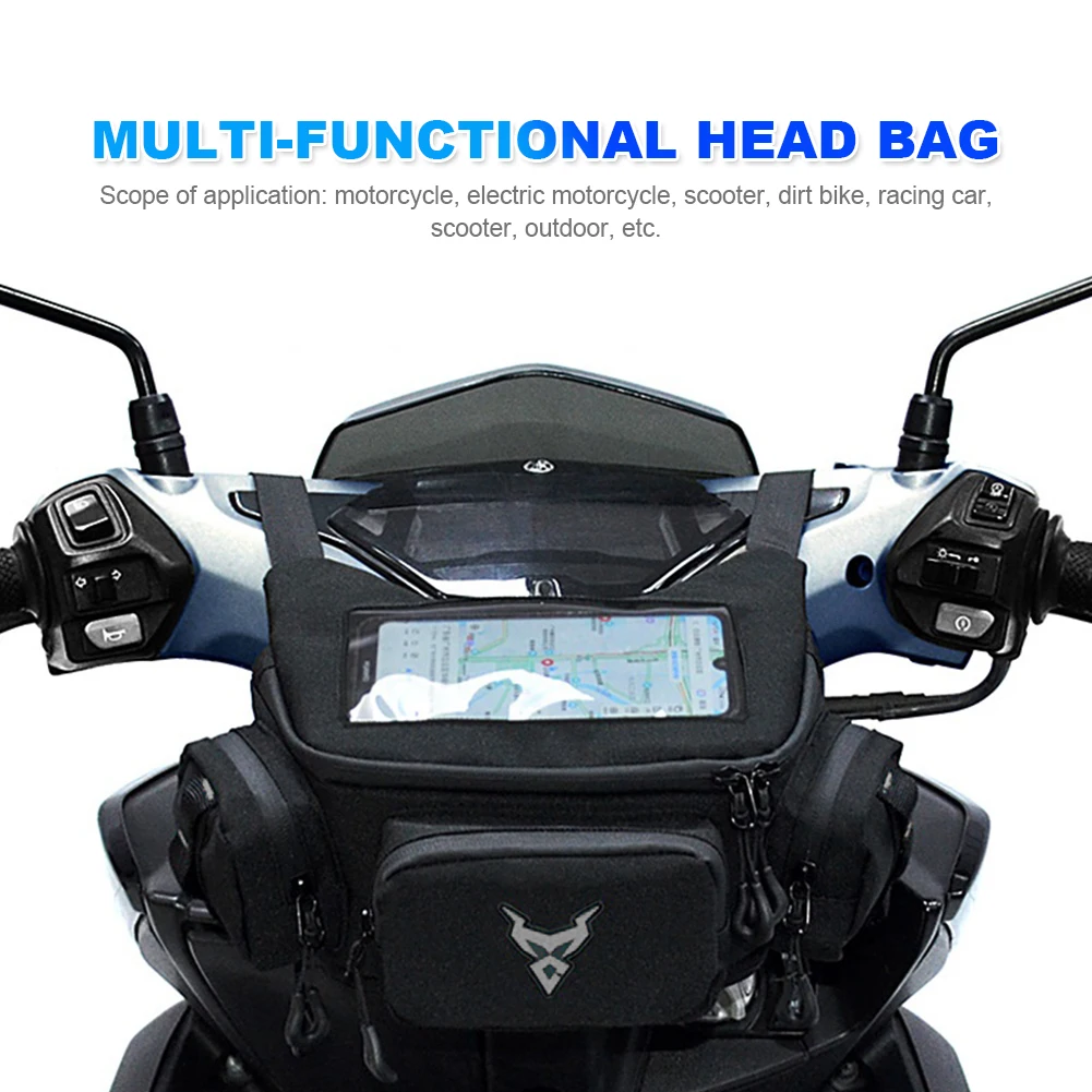 

Motorcycle Sport Bag Waterproof Front Storage Waist Bag Touch Screen Oil Reservoit Package Large Capacity for Outdoor Riding