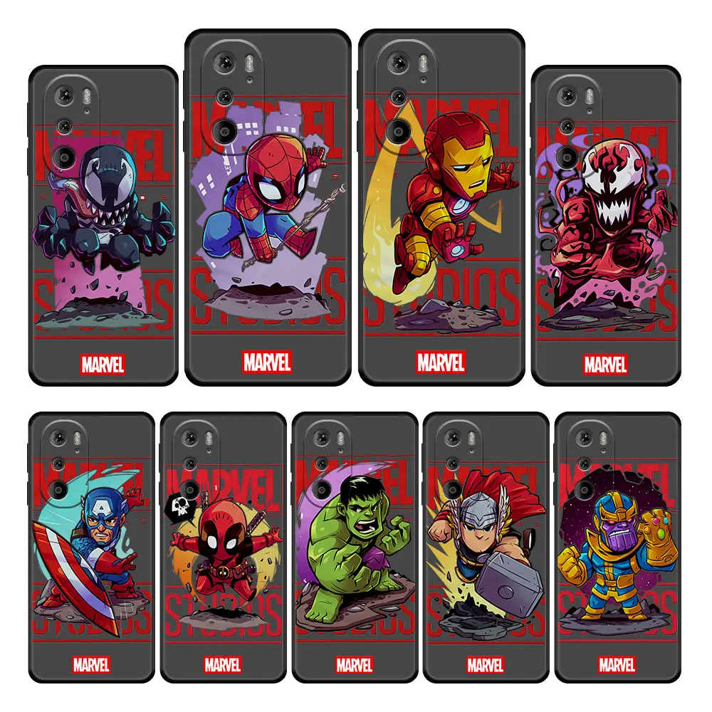 

TPU Celular Marvel Man Venom Spider-Man Case Coque for Moto G51 5G G71 G22 G60 Edge 20 30 Pro G30 G31 S30 X30 One Fusion Cell